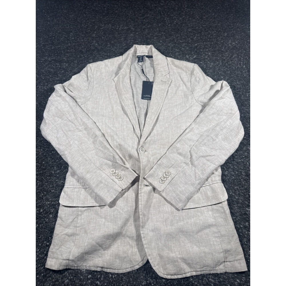 Daniel Hechter Paris Blazer 100% Linen Men's Size Small NWT Brand New Beige